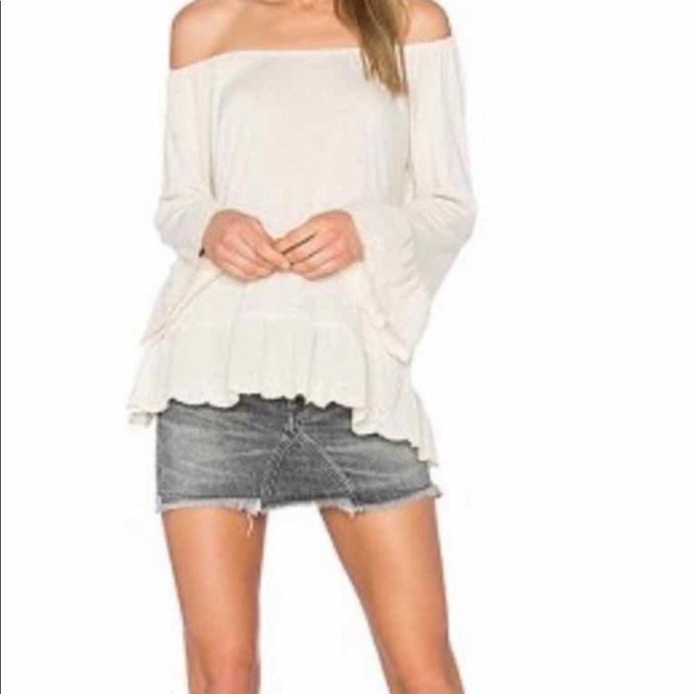 Sanctuary cream off the shoulder top